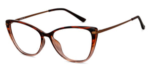 Brown Cat Eye Full Rim Unisex Eyeglasses by Lenskart Air-149499