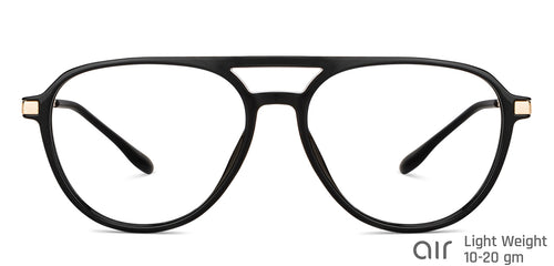 Black Aviator Full Rim Unisex Eyeglasses by Lenskart Air-149503