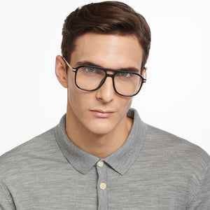 Black Aviator Full Rim Unisex Eyeglasses by Lenskart Air-149506