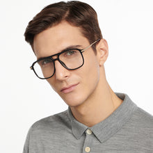 Load image into Gallery viewer, Black Aviator Full Rim Unisex Eyeglasses by Lenskart Air-149506