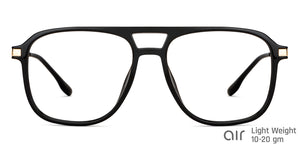 Black Aviator Full Rim Unisex Eyeglasses by Lenskart Air-149506