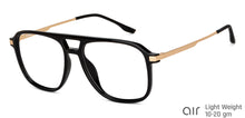 Load image into Gallery viewer, Black Aviator Full Rim Unisex Eyeglasses by Lenskart Air-149506