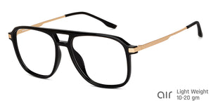 Black Aviator Full Rim Unisex Eyeglasses by Lenskart Air-149506