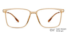 Load image into Gallery viewer, Gold Square Full Rim Unisex Eyeglasses by Lenskart Air-149508