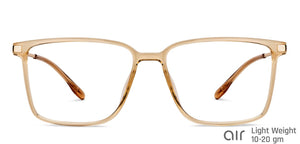 Gold Square Full Rim Unisex Eyeglasses by Lenskart Air-149508