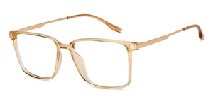 Gold Square Full Rim Unisex Eyeglasses by Lenskart Air-149508