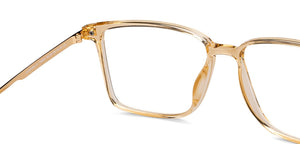 Gold Square Full Rim Unisex Eyeglasses by Lenskart Air-149508