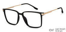 Load image into Gallery viewer, Black Square Full Rim Unisex Eyeglasses by Lenskart Air-149509