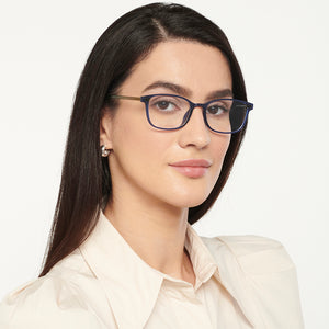 Blue Rectangle Full Rim Unisex Eyeglasses by Lenskart Air-149787