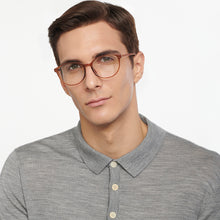 Load image into Gallery viewer, Brown Transparent Round Full Rim Unisex Eyeglasses by Lenskart Air-149790