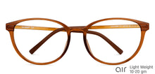Load image into Gallery viewer, Brown Transparent Round Full Rim Unisex Eyeglasses by Lenskart Air-149790