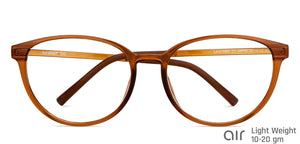 Brown Transparent Round Full Rim Unisex Eyeglasses by Lenskart Air-149790