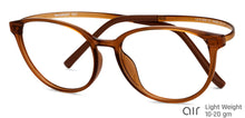 Load image into Gallery viewer, Brown Transparent Round Full Rim Unisex Eyeglasses by Lenskart Air-149790