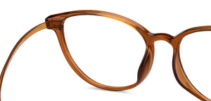 Brown Transparent Round Full Rim Unisex Eyeglasses by Lenskart Air-149790