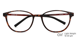 Tortoise Round Full Rim Unisex Eyeglasses by Lenskart Air-149840