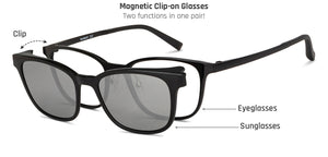 Black Rectangle Full Rim Unisex Eyeglasses by Lenskart Air-150095