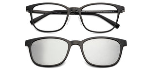 Black Rectangle Full Rim Unisex Eyeglasses by Lenskart Air-150095