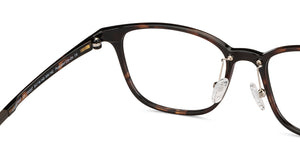 Tortoise Rectangle Full Rim Unisex Eyeglasses by Lenskart Air-150097