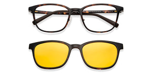 Tortoise Rectangle Full Rim Unisex Eyeglasses by Lenskart Air-150097