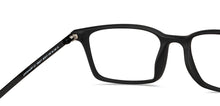 Load image into Gallery viewer, Black Rectangle Full Rim Unisex Eyeglasses by Lenskart Air-150471