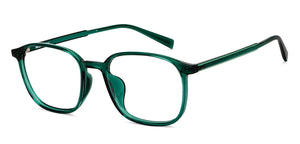 Green Geometric Full Rim Unisex Eyeglasses by Lenskart Air-150487