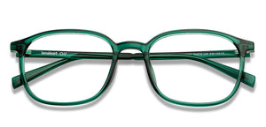 Green Geometric Full Rim Unisex Eyeglasses by Lenskart Air-150487