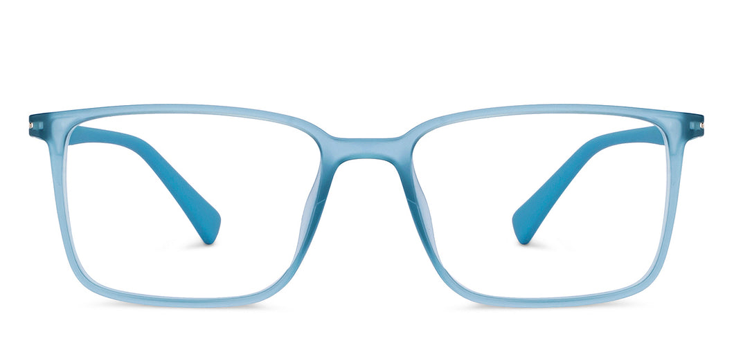 Blue Rectangle Full Rim Unisex Eyeglasses by Lenskart Air-150600