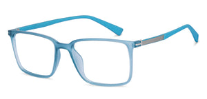 Blue Rectangle Full Rim Unisex Eyeglasses by Lenskart Air-150600