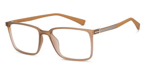 Brown Rectangle Full Rim Unisex Eyeglasses by Lenskart Air-150601