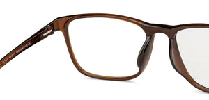Brown Rectangle Full Rim Unisex Eyeglasses by Lenskart Air-150809