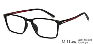 Black Rectangle Full Rim Unisex Eyeglasses by Lenskart Air-150816