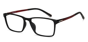 Black Rectangle Full Rim Unisex Eyeglasses by Lenskart Air-150816