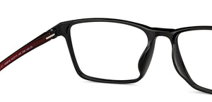Black Rectangle Full Rim Unisex Eyeglasses by Lenskart Air-150816