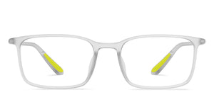 Grey Transparent Rectangle Full Rim Unisex Eyeglasses by Lenskart Air-211956