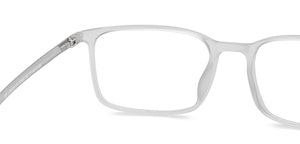 Grey Transparent Rectangle Full Rim Unisex Eyeglasses by Lenskart Air-211956