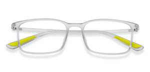 Grey Transparent Rectangle Full Rim Unisex Eyeglasses by Lenskart Air-211956