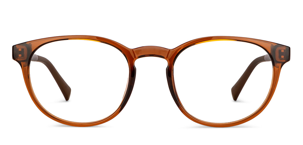 Brown Round Full Rim Unisex Eyeglasses by Lenskart Air-151770