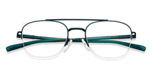 Load image into Gallery viewer, Green Aviator Half Rim Unisex Eyeglasses by Lenskart Air-152048