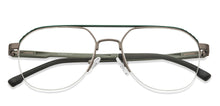 Load image into Gallery viewer, Green Aviator Half Rim Unisex Eyeglasses by Lenskart Air-200219