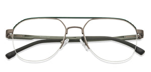Green Aviator Half Rim Unisex Eyeglasses by Lenskart Air-200219