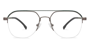Green Aviator Half Rim Unisex Eyeglasses by Lenskart Air-200219