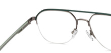 Load image into Gallery viewer, Green Aviator Half Rim Unisex Eyeglasses by Lenskart Air-200219