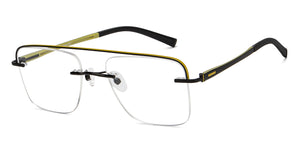 Black Rectangle Rimless Unisex Eyeglasses by Lenskart Air-200226