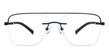 Load image into Gallery viewer, Blue Rectangle Rimless Unisex Eyeglasses by Lenskart Air-200227