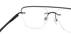 Blue Rectangle Rimless Unisex Eyeglasses by Lenskart Air-200227