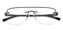 Load image into Gallery viewer, Blue Rectangle Rimless Unisex Eyeglasses by Lenskart Air-200227