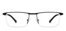 Load image into Gallery viewer, Black Rectangle Half Rim Unisex Eyeglasses by Lenskart Air-200234
