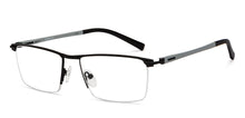 Load image into Gallery viewer, Black Rectangle Half Rim Unisex Eyeglasses by Lenskart Air-200234
