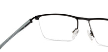Load image into Gallery viewer, Black Rectangle Half Rim Unisex Eyeglasses by Lenskart Air-200234