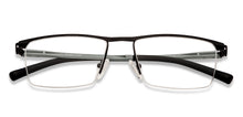 Load image into Gallery viewer, Black Rectangle Half Rim Unisex Eyeglasses by Lenskart Air-200234